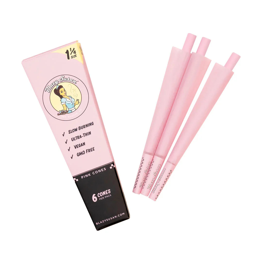 Blazy Susan 1 1/4 Pink Pre Rolled Cones | 6 Count