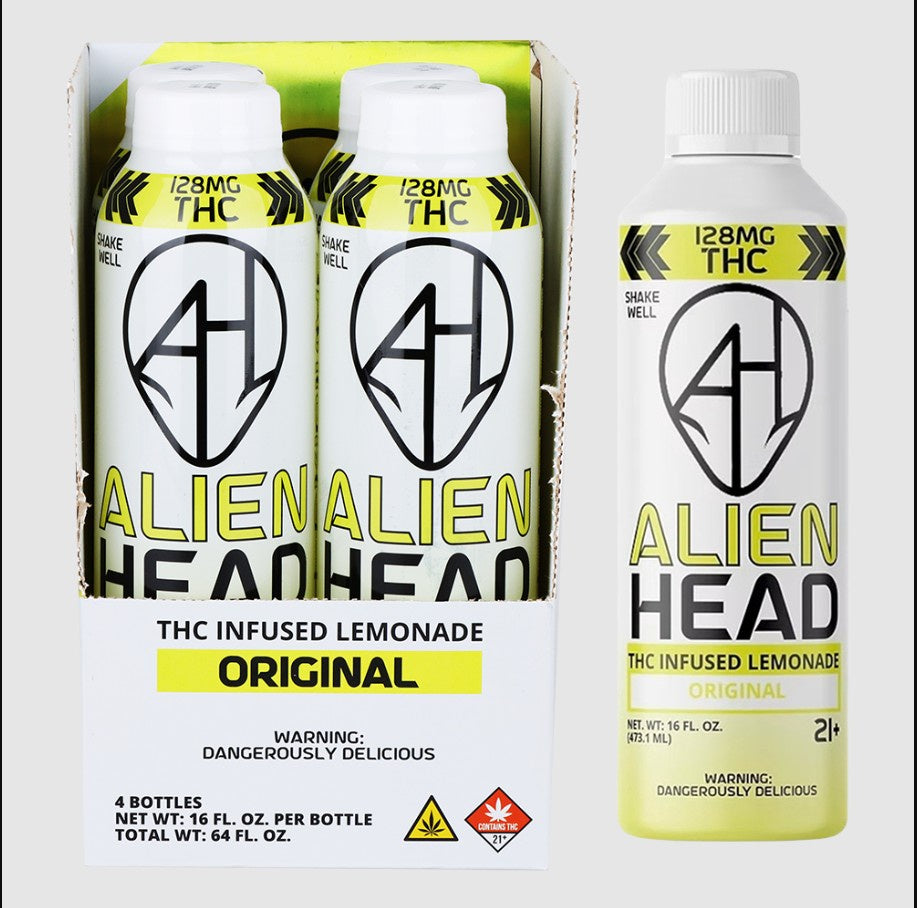 Alien Head D9 THC Lemonade | 16oz | 128mg | Original