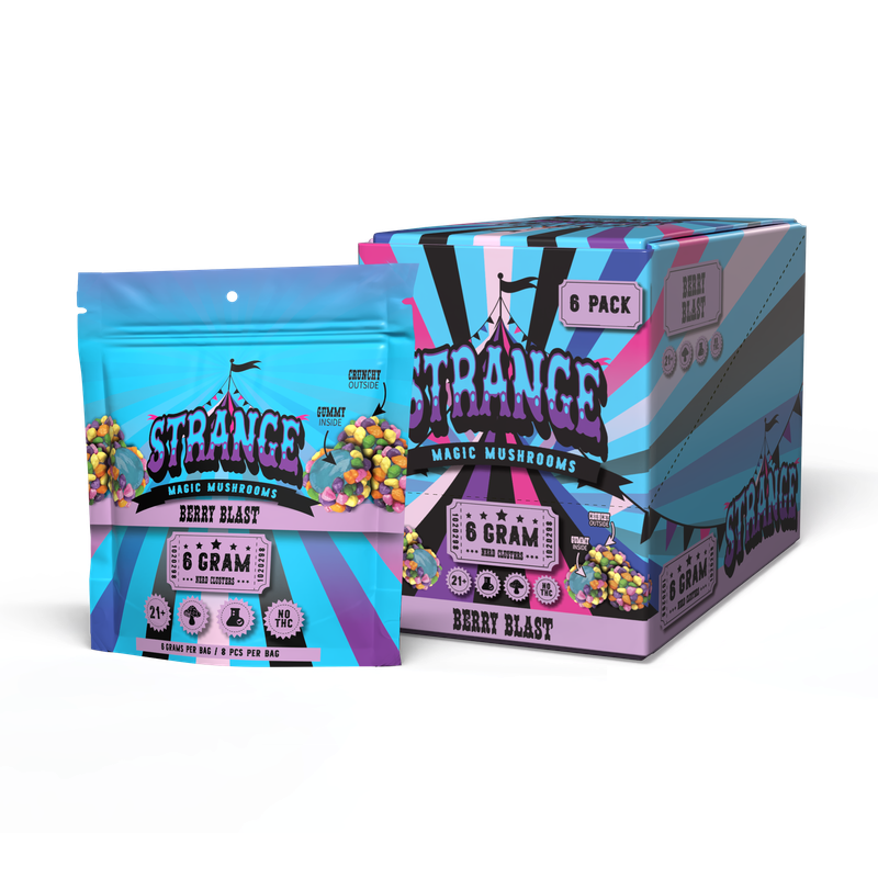 Strange Magic Mushrooms Berry Blast Candy Clusters 6 Grams Per Bag Colorful Berry Treat For Parties