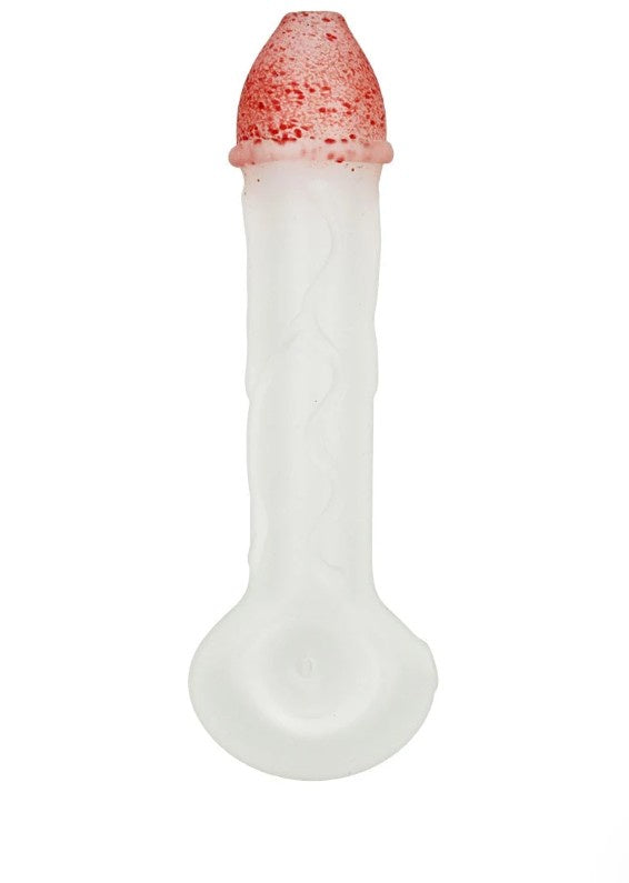 Phosphorescent Phallus Glow in the Dark Glass Spoon Pipe | 6.25"