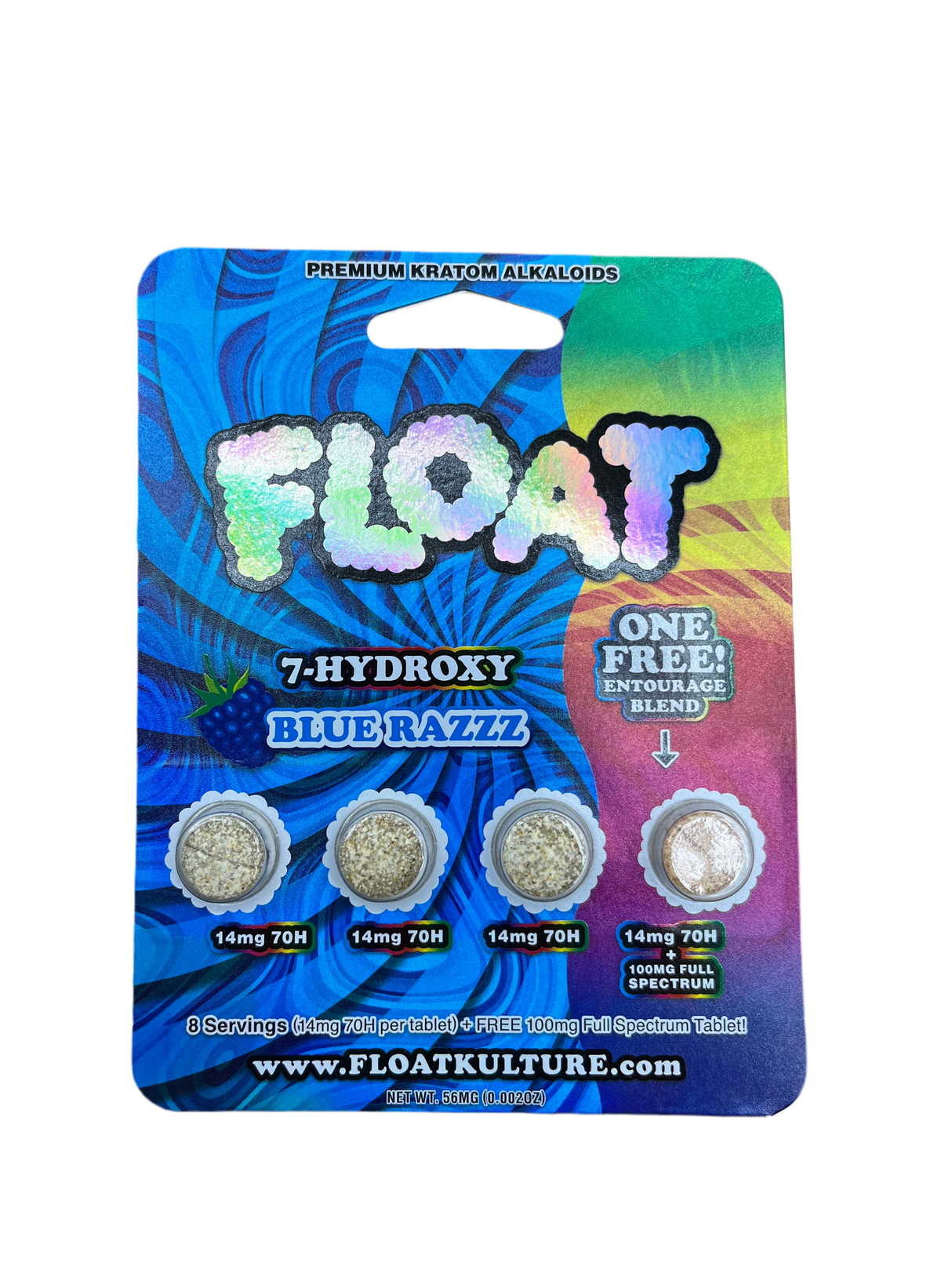 Float 7-Hydroxy Tablets 4 x 14mg Blue Razz