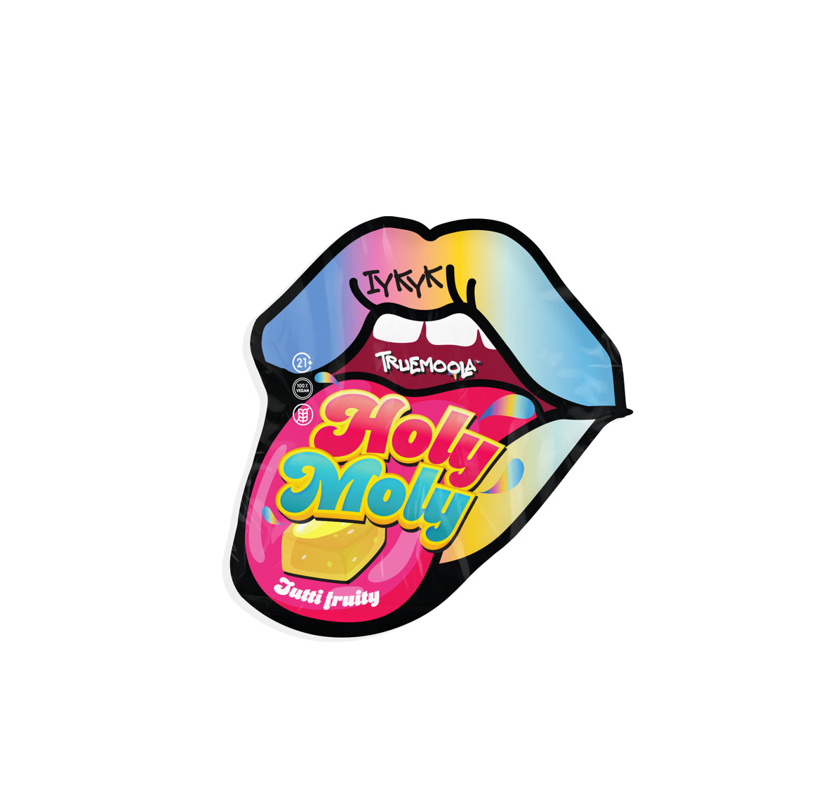 Truemoola | Holy Moly Tutti Frutti Gummies | 10 G | 1 Bag | Assorted Colors | Fun Vibes For Every Moment