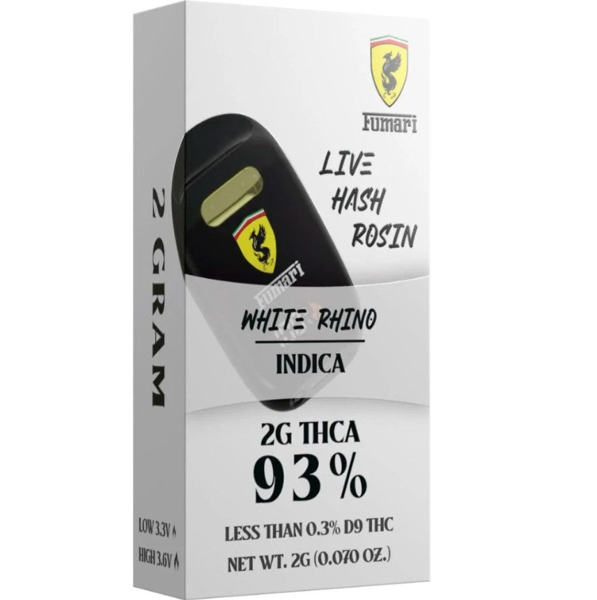 Fumari - White Rhino Live Hash Rosin 2g Disposable