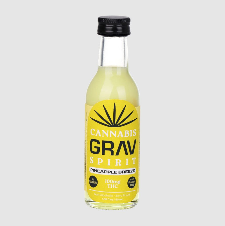 GRAV Spirit D9 THC Flavor Shot | 50mL | 100mg | Pineapple Breeze 6ct Box”