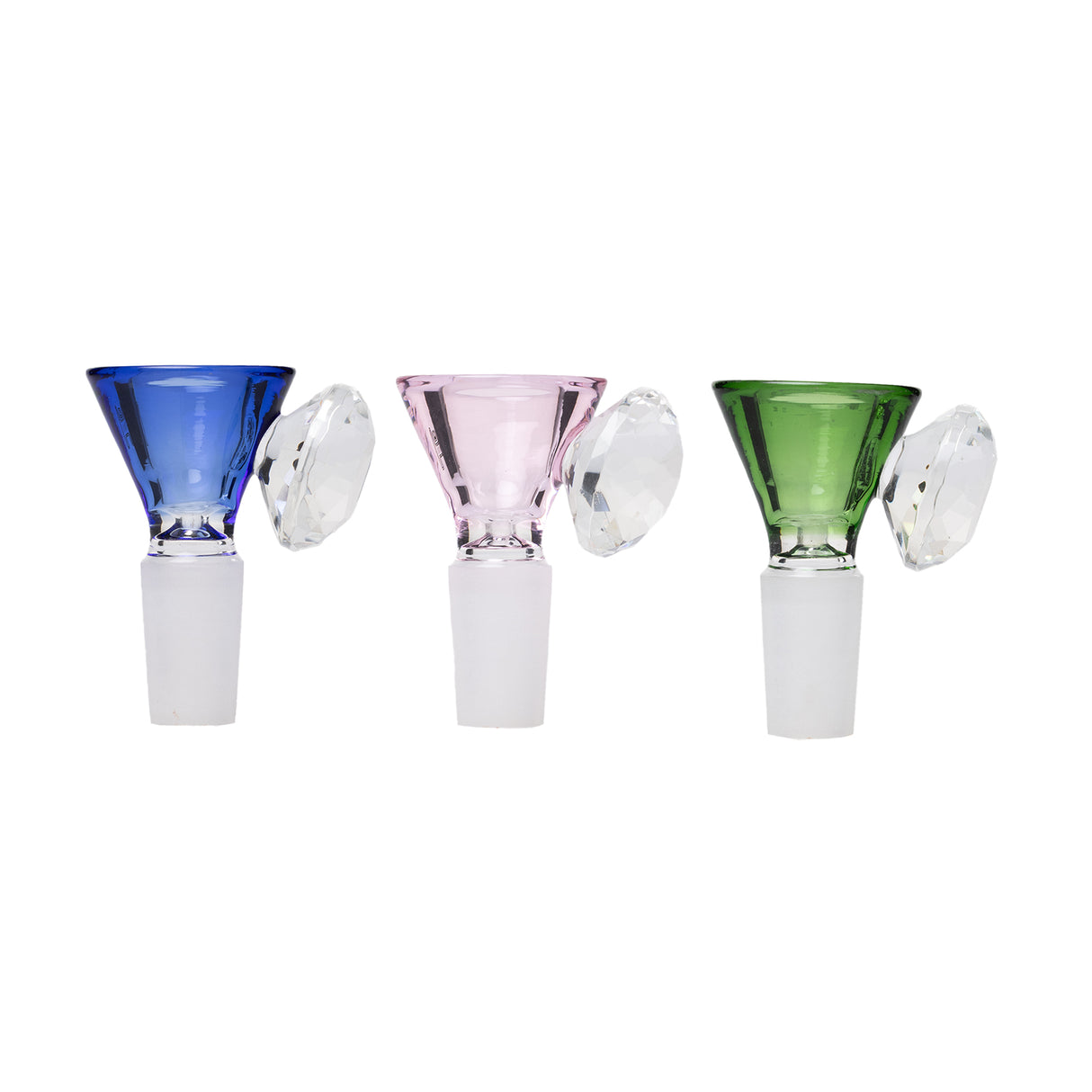 Human Grade | 14mm Handle Bowl | Diamond Handle | 3 Pack