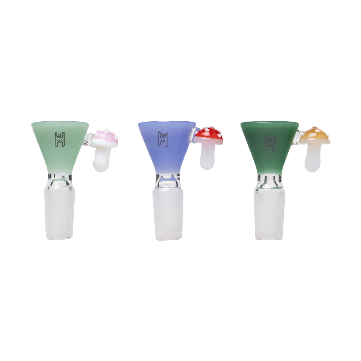 Human Grade | 14mm Handle Bowl | Shroom Handle | 3 Pack
