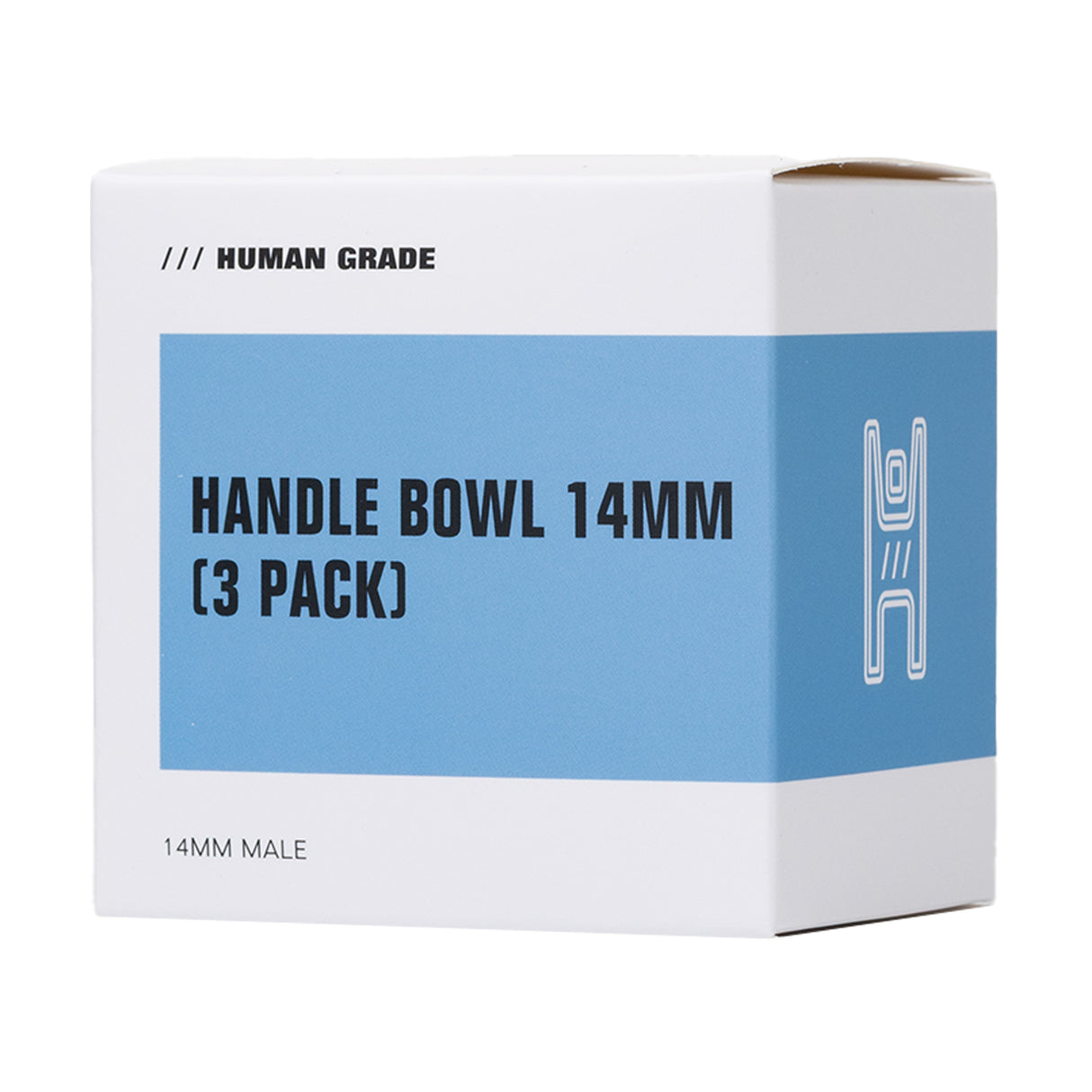 Human Grade | 14mm Handle Bowl | Marble Handle | 3 Pack