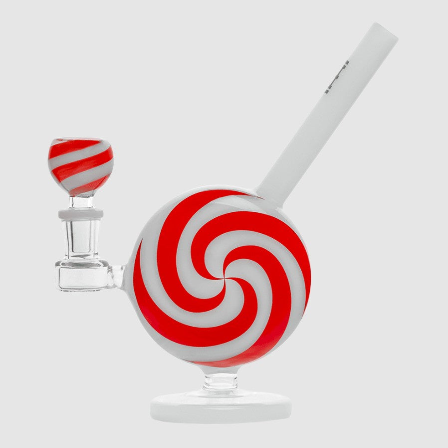 Hemper Jollypop Candy Cane Glass Water Pipe | 6.75" | 14mm F