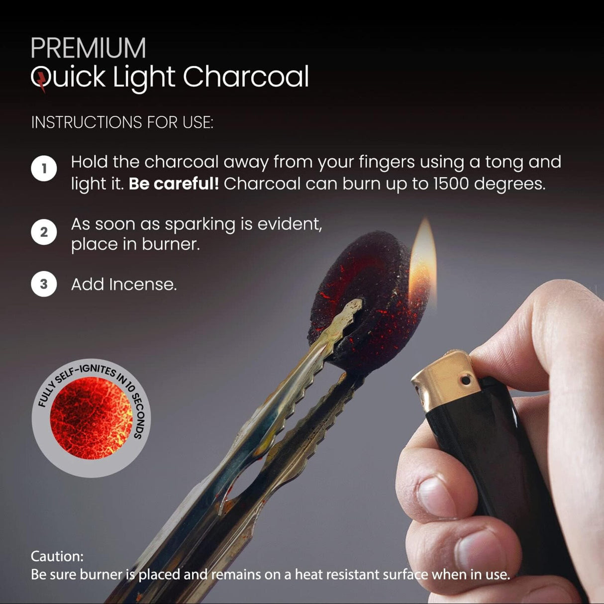 Starlight Instant Light charcoal Tablets 10 Count 40mm