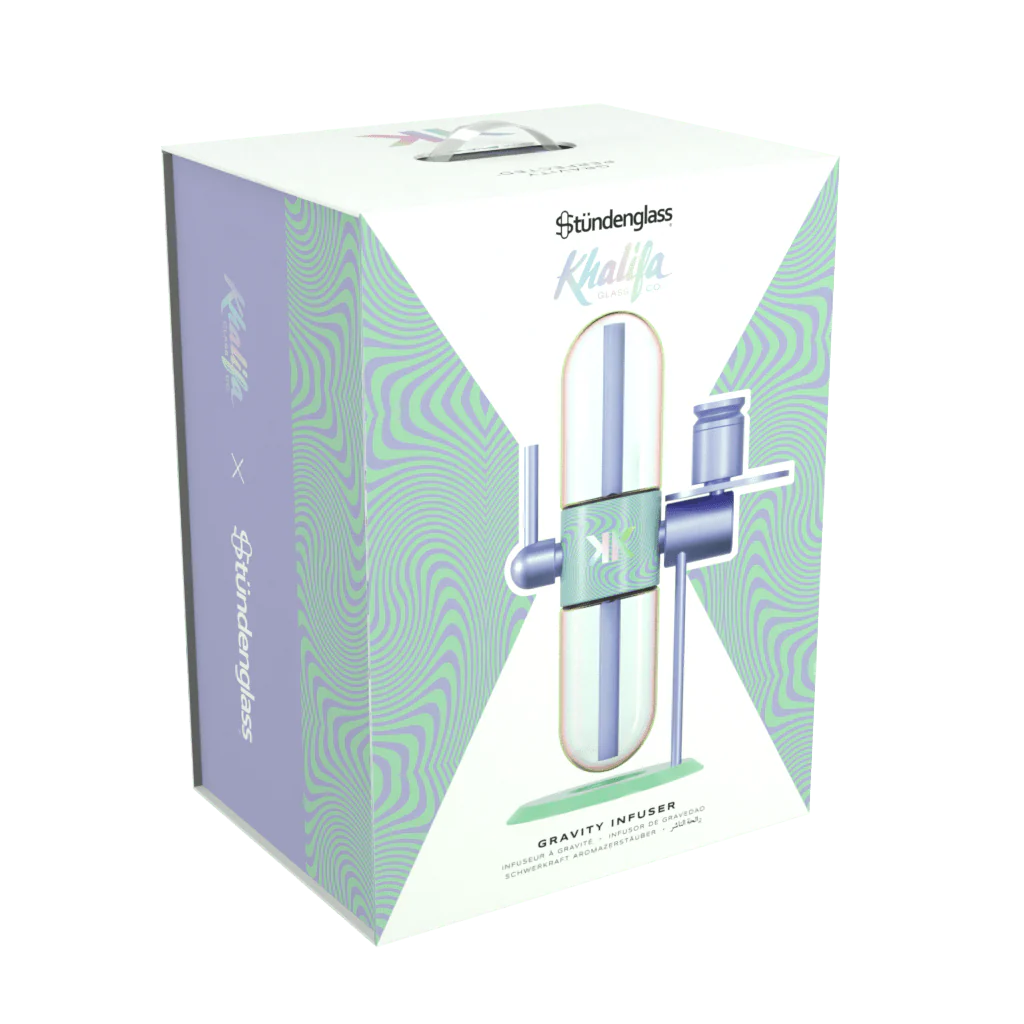 Stundenglass X Khalifa Gravity Glass Bong - Violet Sky / Mints (Limited Edition)