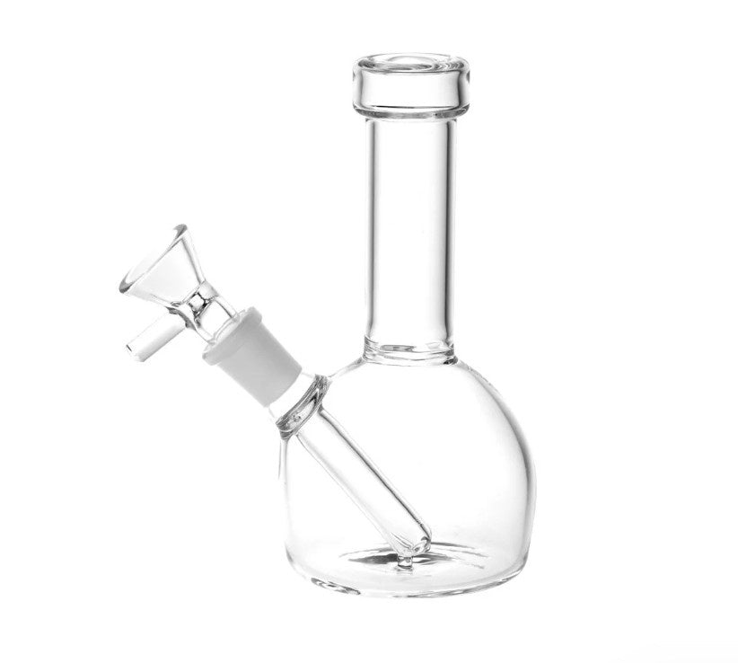 Mini Dome Base Glass Beaker Water Pipe | 5.25" | 14mm F | Clear
