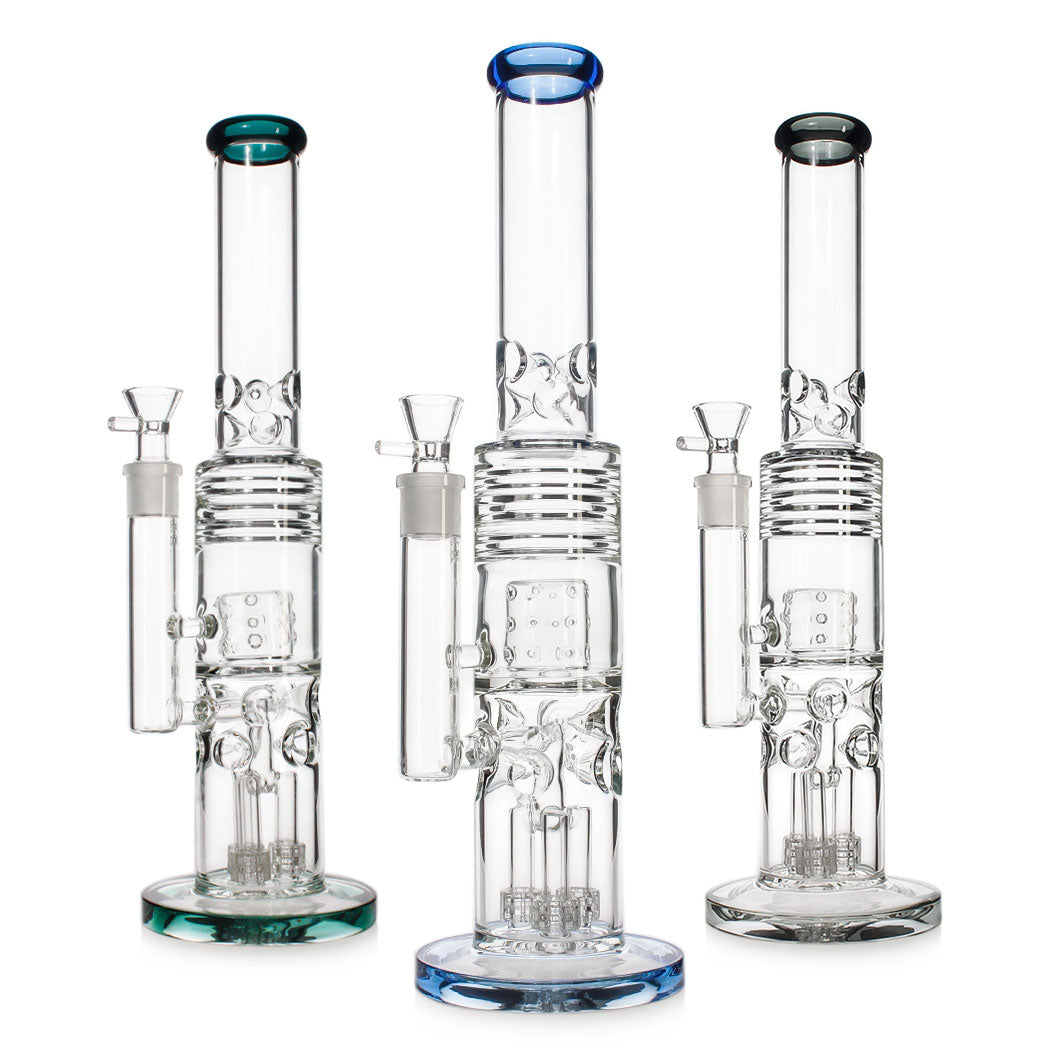 16" Bong with Swiss perc + Triple Matrix Perc
