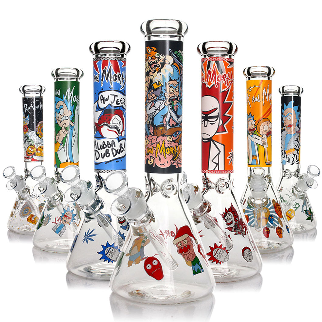 14" Rick and Morty beaker bong