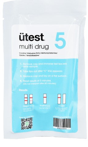 UTest 5 Panel Drug Screen Test - THC/COC/METH/OPI/PCP