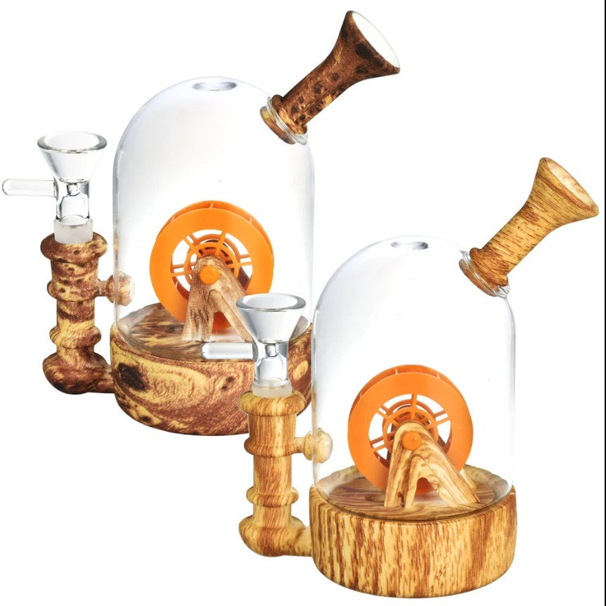 Waterwheel Bell Jar Silicone & Glass Water Pipe | 6" | 14mm F