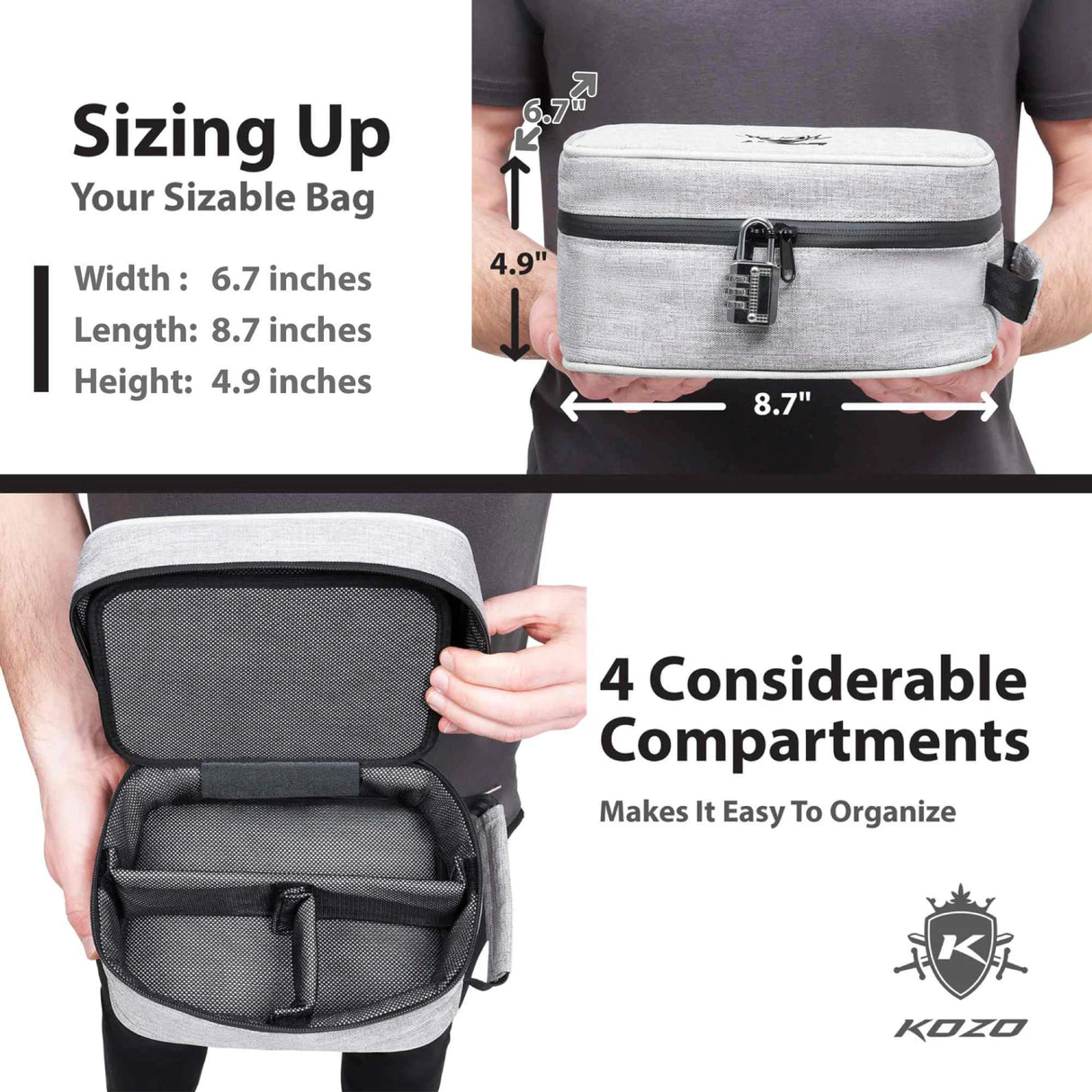 kozo grinder Ziplock Smell Proof Bag