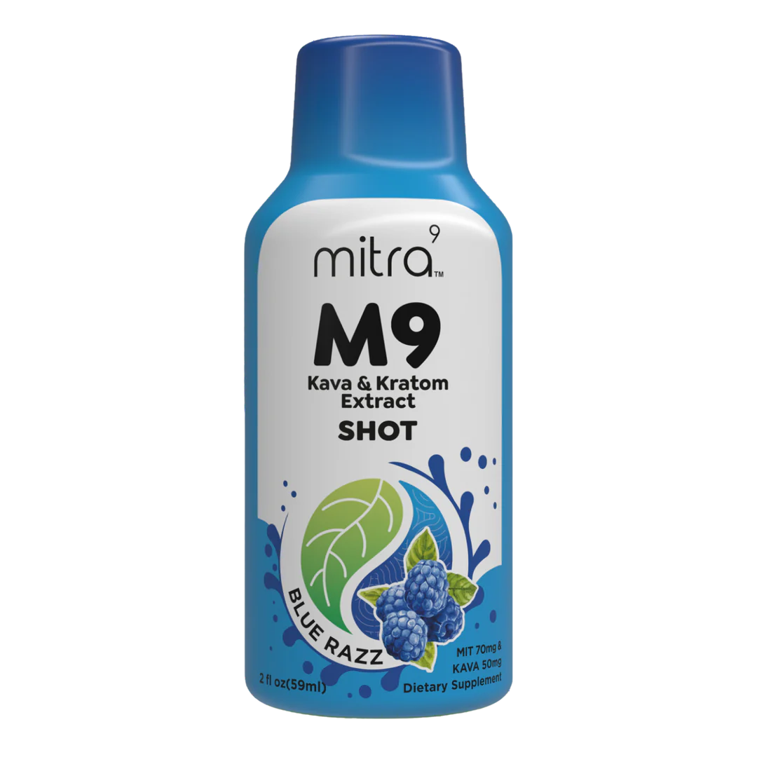 M9 Blue Razz Kava Kratom Shot