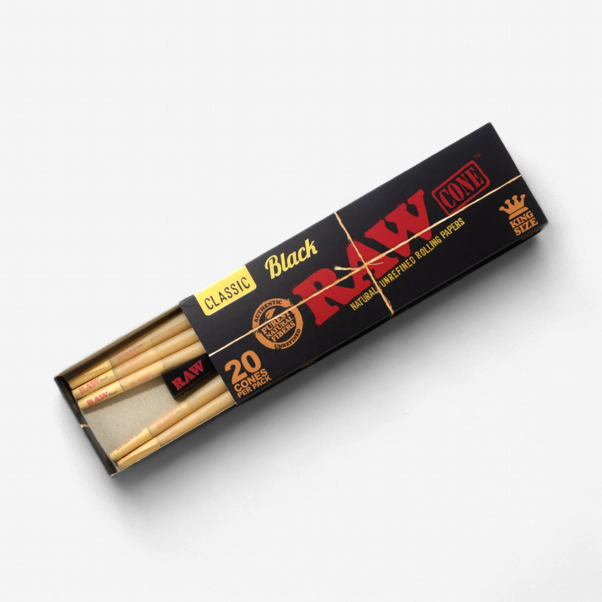 Raw Black Cones King 20 Pack