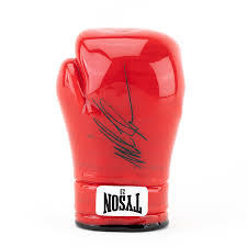 Tyson 2.0 Signed Boxing glove bowl - Hand blown Red