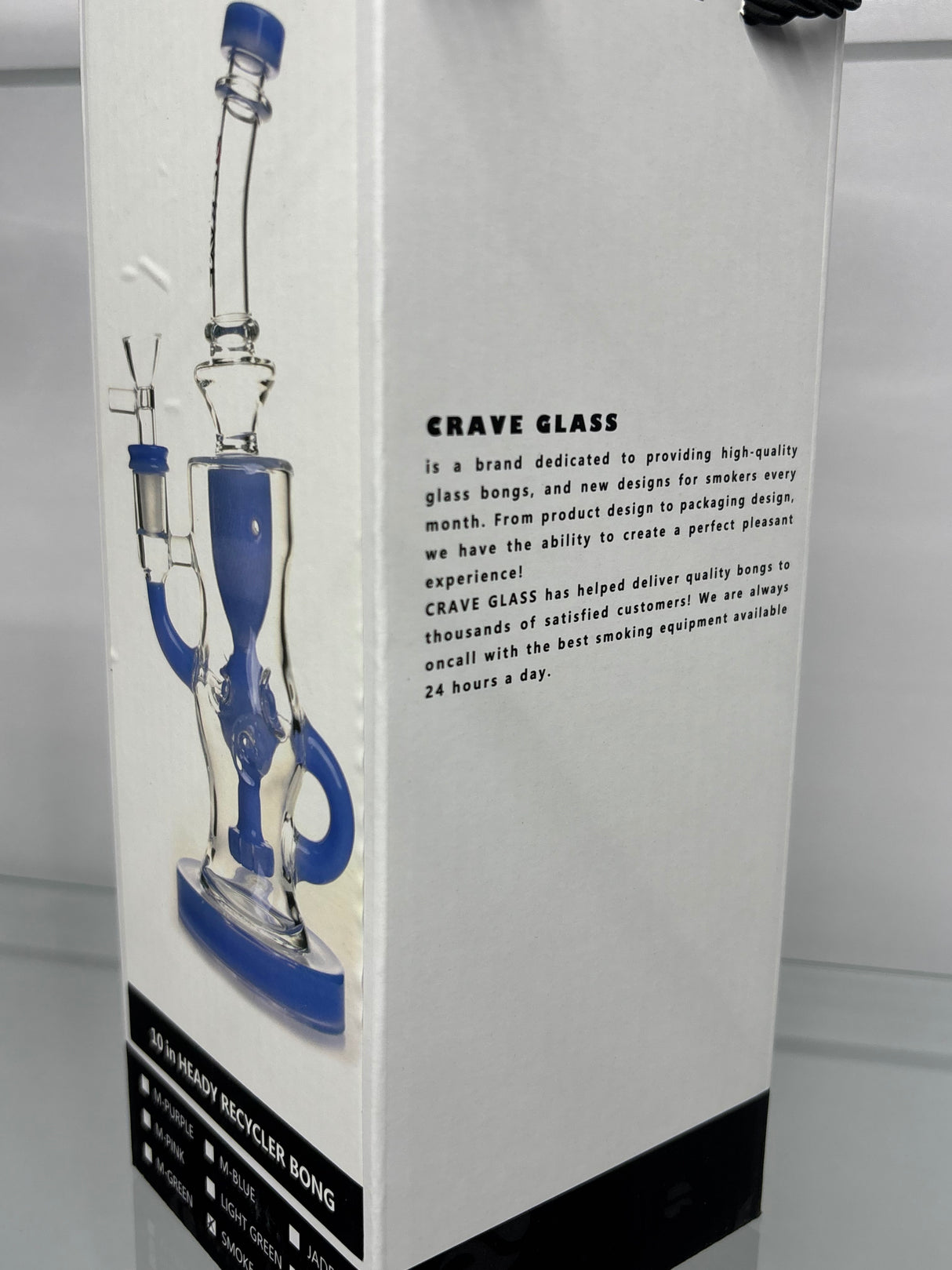 Crave gift bag 10 in. recycler bong High quality Thick glass