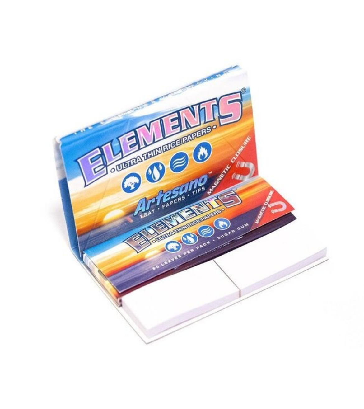 Elements Artesano 1 ¼ Size Rolling Papers with Rolling Tips and Tray