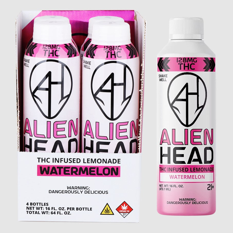 Alien Head D9 THC Lemonade | 16oz | 128mg | Watermelon