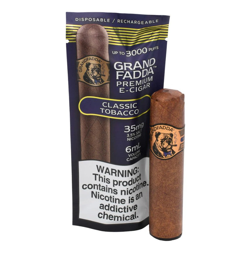 Grandfadda Premium E-Cigar 3.5% Salt Nic 3000 Puffs | Classic Tobacco