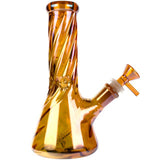 Glass House 8" Iridescent Twisted Beaker Bong - Rainbow