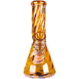 Glass House 8" Iridescent Twisted Beaker Bong - Rainbow