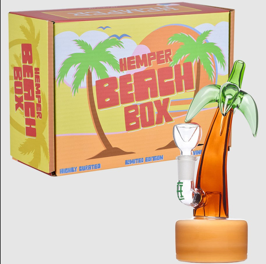 Hemper Beach Box Palm Tree Water Pipe | 7" | 14mm F