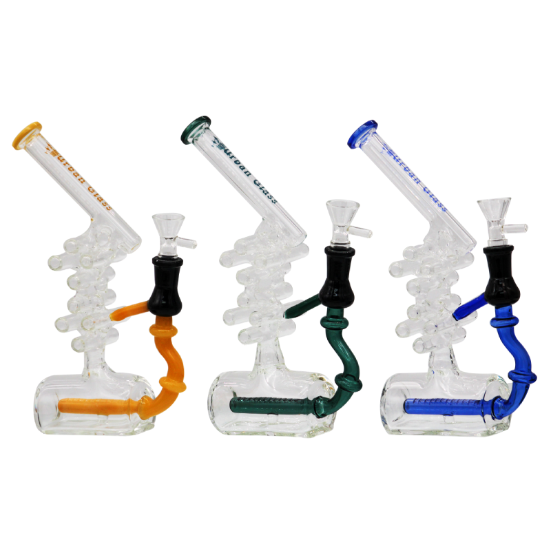 10” MULTICHAMBER + INLINE URBN GLASS WATERPIPE