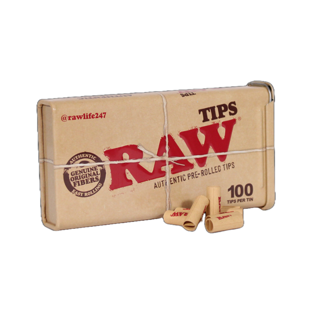 Raw Tips pre roll tin - 100 CT