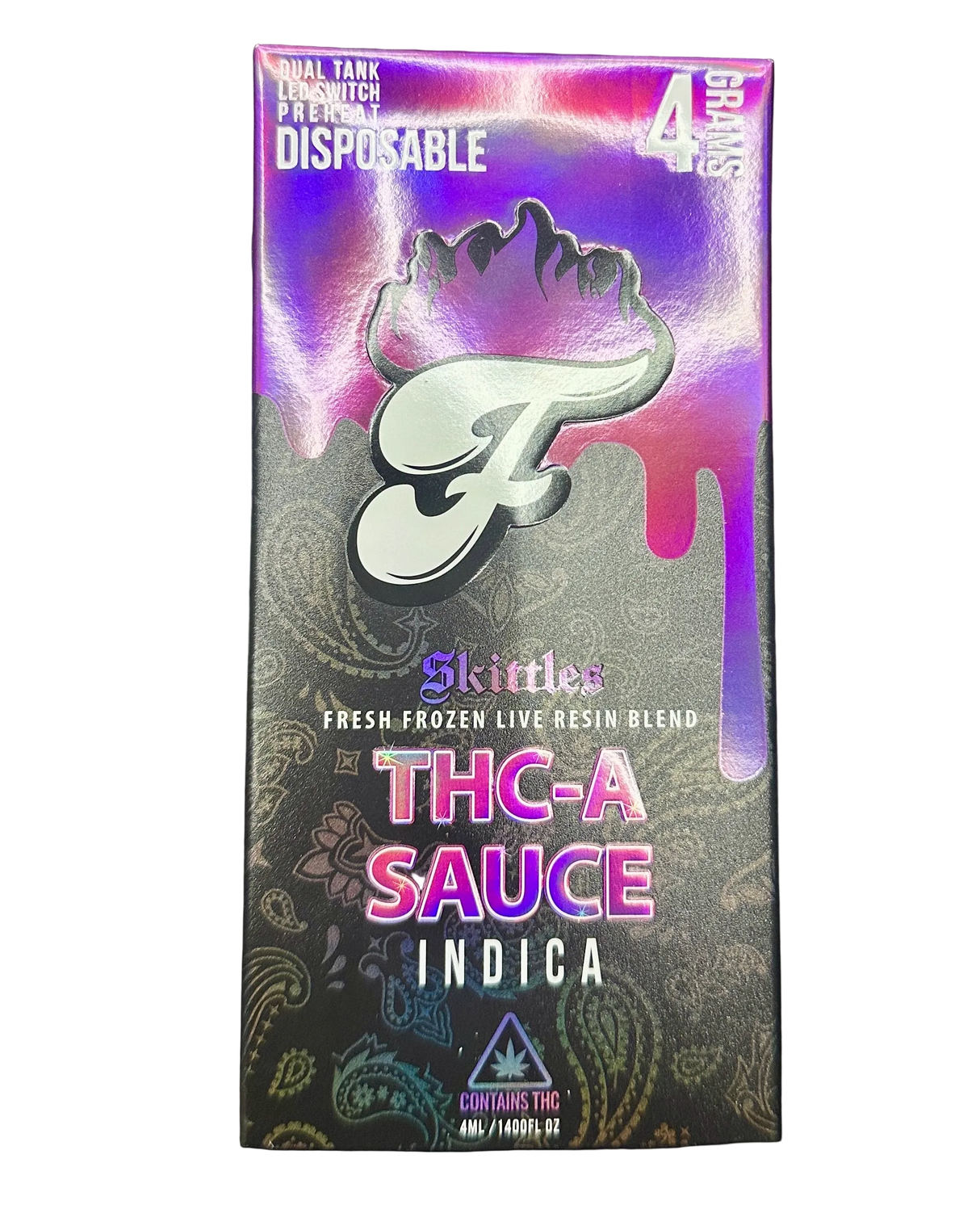 Fuego Skittles 91.93% THCa Sauce Disposable 4 Grams 5 Pack
