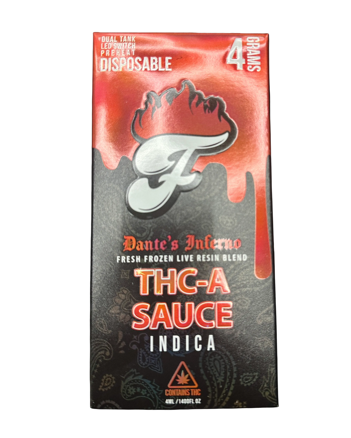Fuego Dante's Inferno 89.09% THCa Sauce Disposable 4g