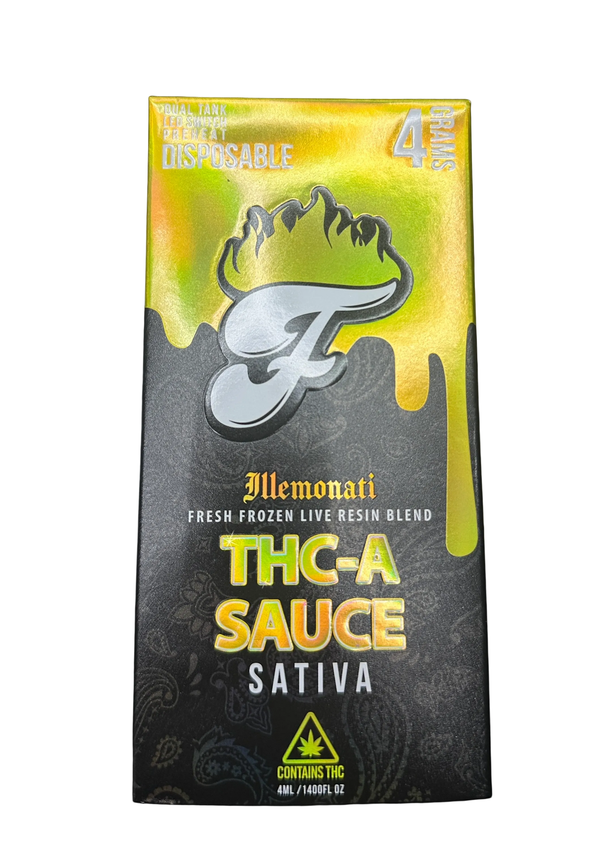 Fuego Illemonati 91.69% THCa Sauce Disposable 4 Grams 5 Pack