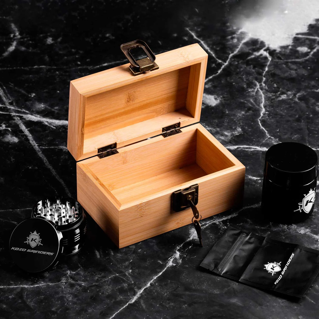 Kozo Grinders Small Wooden Stash Box
