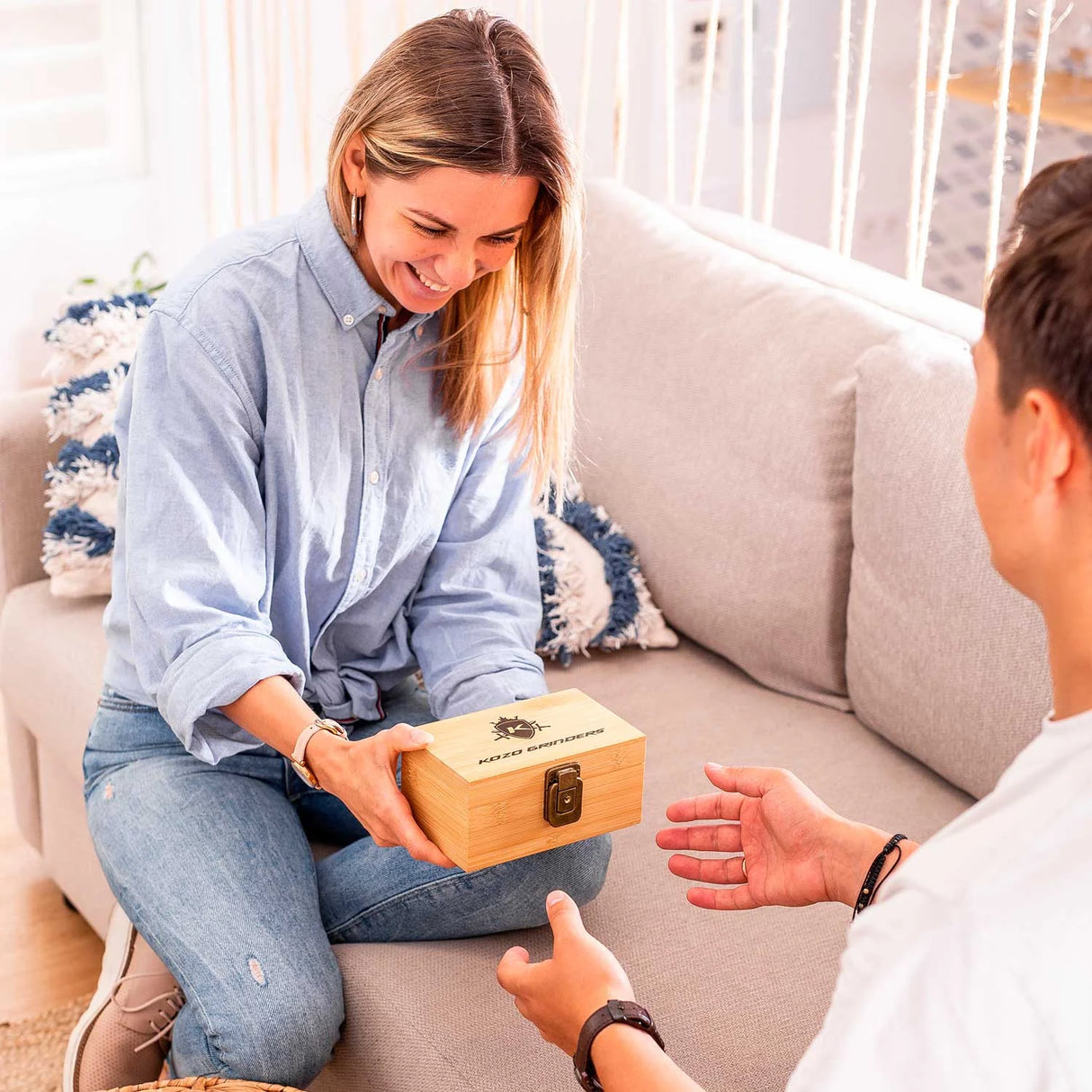 Kozo Grinders Small Wooden Stash Box