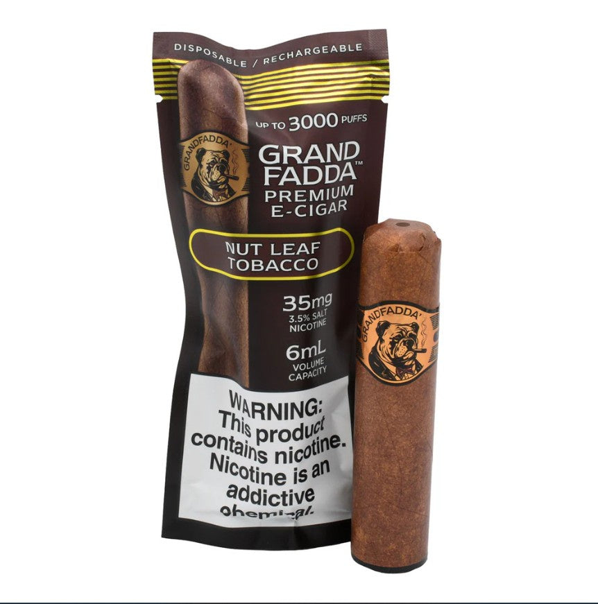 Grandfadda Premium E-Cigar 3.5% Salt Nic 3000 Puffs | Nut Leaf Tobacco