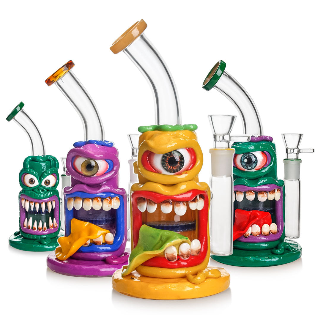 10" Hand Painted Monster Bong