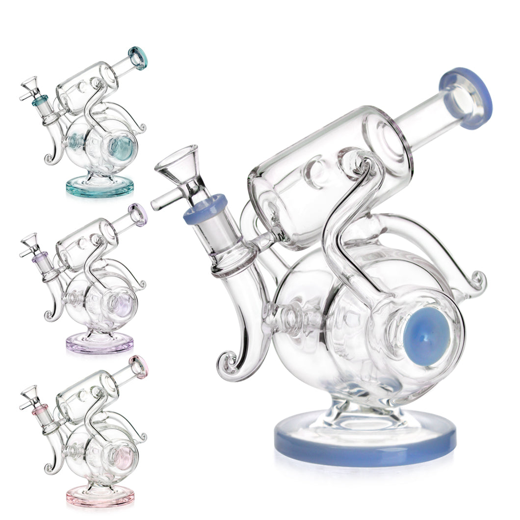 8" Recycler Bong with Root Percolator