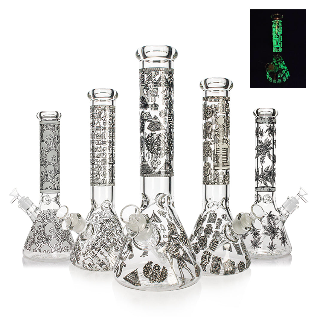 14" Glow In The Dark Beaker Bong