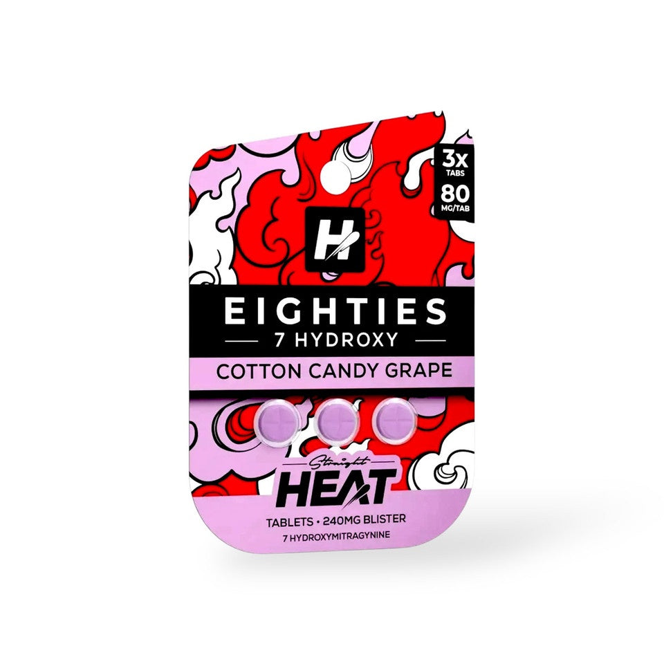 Straight Heat | 7-Hydroxy Eighties - 240mg, Cotton Candy Grape