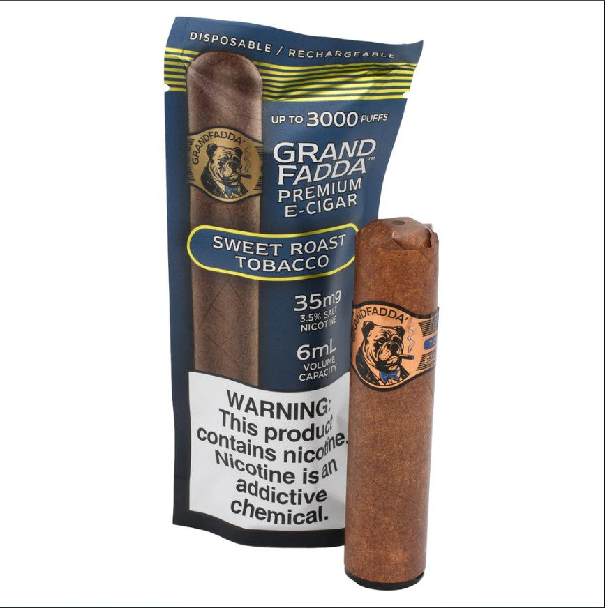 Grandfadda Premium E-Cigar 3.5% Salt Nic 3000 Puffs | Sweet RoastedTobacco