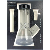 Glass House Legacy Series 8" Classic Beaker Bong – 9mm Thick Glass Water Pipe with Ice Catcher, Assorted Colors