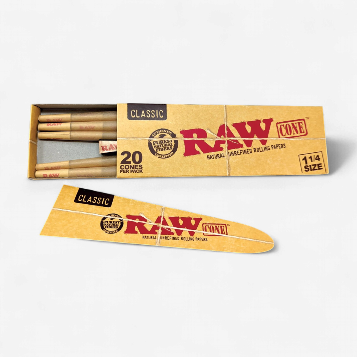 Raw Classic Cones 1 1/4" 20  Pack