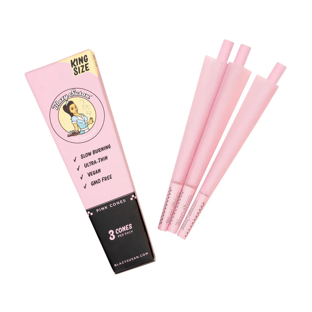 King Size Pink Pre Rolled Cones