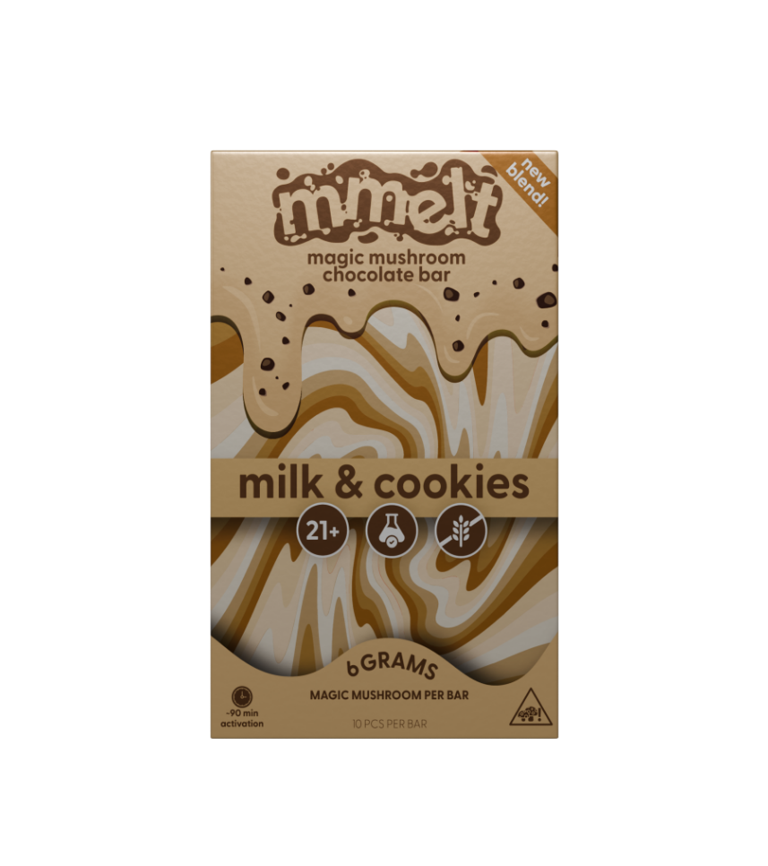 mmelt Mushroom Chocolate Bar 6G | Milk & Cookies