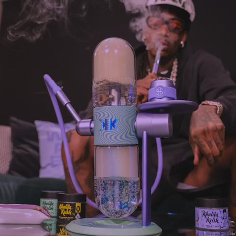 Stundenglass X Khalifa Gravity Glass Bong - Violet Sky / Mints (Limited Edition)